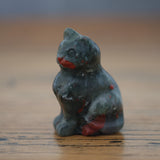 African Bloodstone Crystal Cat