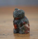 African Bloodstone Crystal Cat
