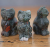 African Bloodstone Crystal Cat
