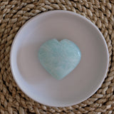 Amazonite Crystal Heart Light Blue
