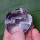 Amethyst Flower Crystal Worry Stone