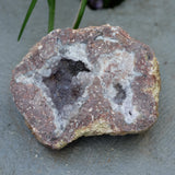 Amethyst Chalcedony Moroccan Crystal Geode Pair