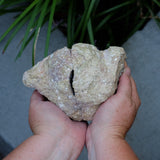 Amethyst Chalcedony Moroccan Crystal Geode Pair