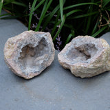 Amethyst Chalcedony Moroccan Crystal Geode Pair