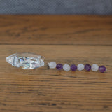 Amethyst & Rainbow Moonstone Crystal Star Suncatcher