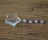 Amethyst & Rainbow Moonstone Crystal Star Suncatcher