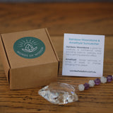 Amethyst & Rainbow Moonstone Crystal Star Suncatcher
