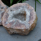 Amethyst Chalcedony Moroccan Crystal Geode Pair