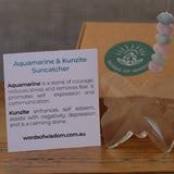 Aquamarine & Kunzite Butterfly Crystal Suncatcher
