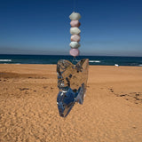 Aquamarine & Kunzite Butterfly Crystal Suncatcher