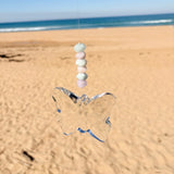 Aquamarine & Kunzite Butterfly Crystal Suncatcher