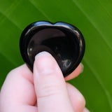 Black Obsidian Crystal Heart Worry Stone