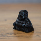 Black Obsidian Crystal Laughing Buddha