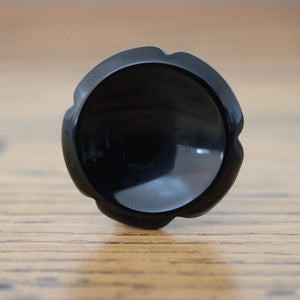 Black Obsidian Flower Crystal Worry Stone