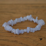 Blue Lace Agate Crystal Chip Bracelet