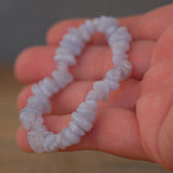 Blue Lace Agate Crystal Chip Bracelet