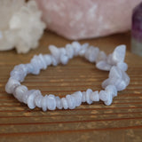 Blue Lace Agate Crystal Chip Bracelet