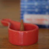 Red Ceramic Incense and Resin Burner