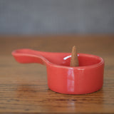 Red Ceramic Incense and Resin Burner