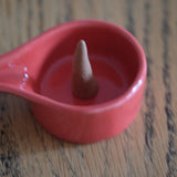 Red Ceramic Incense and Resin Burner