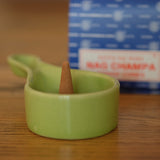 Green Ceramic Incense and Resin Burner