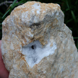 Clear Quartz Crystal Geode Pair