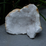 Clear Quartz Crystal Geode Pair