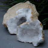 Clear Quartz Crystal Geode Pair