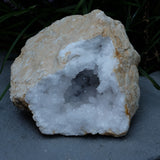 Clear Quartz Crystal Geode Pair