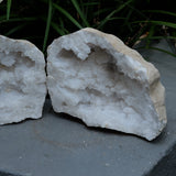 Clear Quartz Crystal Cut Pair Geode