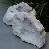 Clear Quartz Crystal Cut Pair Geode