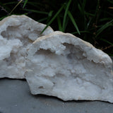 Clear Quartz Crystal Cut Pair Geode