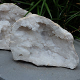 Clear Quartz Crystal Cut Pair Geode