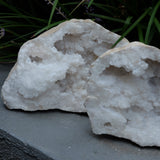 Clear Quartz Crystal Cut Pair Geode