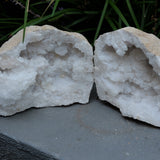 Clear Quartz Crystal Cut Pair Geode