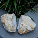 Clear Quartz Crystal Cut Pair Geode