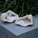 Clear Quartz Crystal Cut Pair Geode