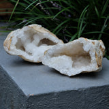 Clear Quartz Crystal Cut Pair Geode