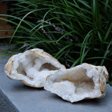 Clear Quartz Crystal Cut Pair Geode