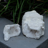 Clear Quartz Crystal Cut Pair Geode