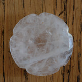 Clear Quartz Flower Crystal Worry Stone