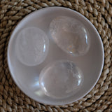 Clear Quartz Crystal Palm Stone