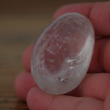 Clear Quartz Crystal Palm Stone