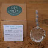 Clear Quartz & Angelite Suncatcher