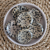 Dalmatian Jasper Crystal Flower Worry Stone