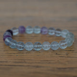 Fluorite Crystal Round Bead Bracelet