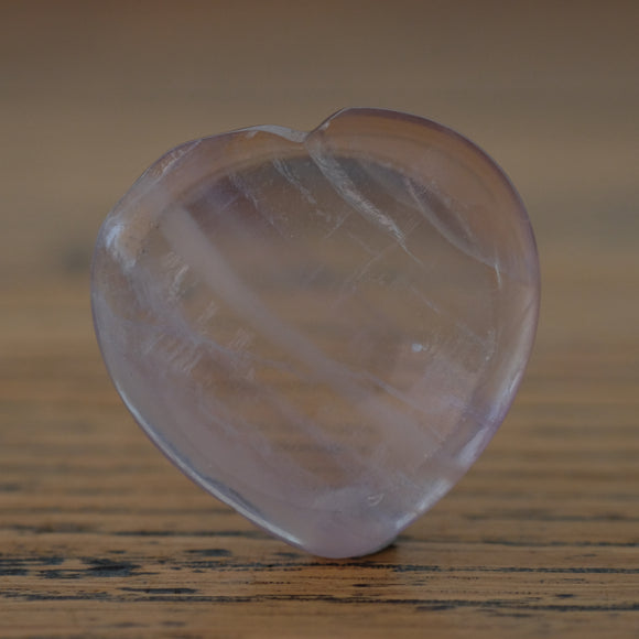 Fluorite Crystal Heart Worry Stone
