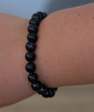 Garnet Crystal Round Bead Bracelet