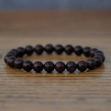 Garnet Crystal Round Bead Bracelet