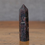 Garnet in Arfvedsonite Crystal Tower